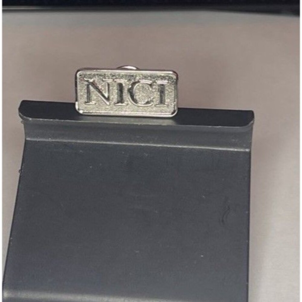 Silver Tone NICI Lapel Service Pin 1” x 0.5 in
